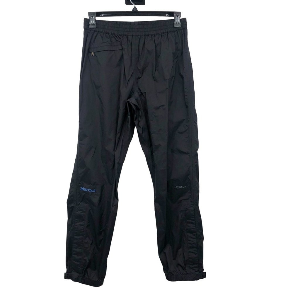 Marmot Wind Pants Womens L Used Unlined Black Outdoor Nylon